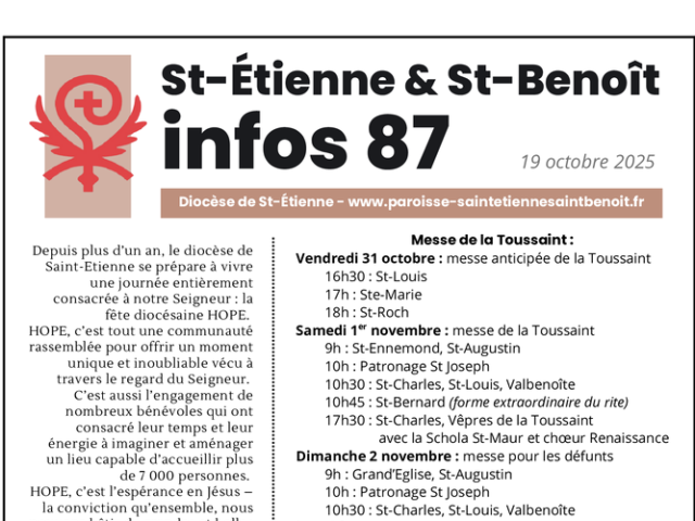 Bulletin Paroissial du 1 février 2026 – n°87